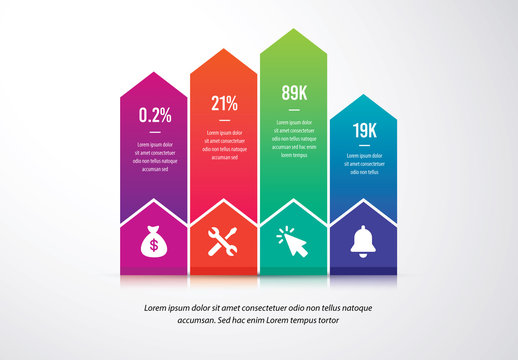 Four Arrow Infographic Layout