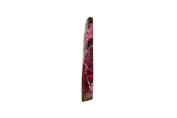 Macro mineral tourmaline stone on white background