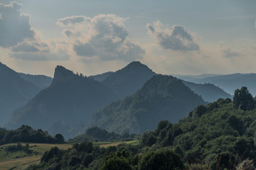 Mountains Pieniny national park in hot summer cloudy evening © luzkovyvagon.cz