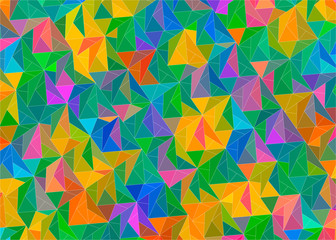 Fototapeta premium Rainbow abstract background with triangles