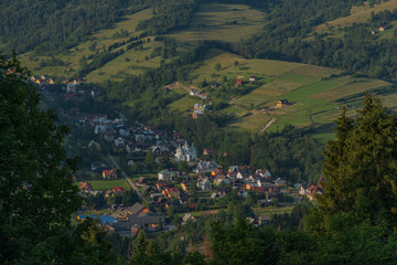 Szczawnica spa town in Poland in Pieniny national park © luzkovyvagon.cz