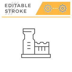 Industrial plant line icon