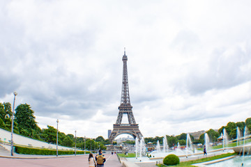 Wide Angle Eiffel tower far