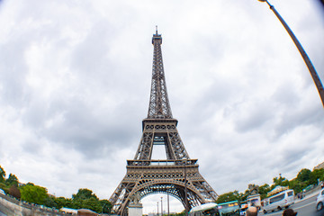 Wide angle Eiffel Tower