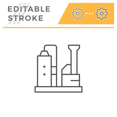 Industrial plant line icon