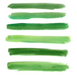 Green Watercolor Banners