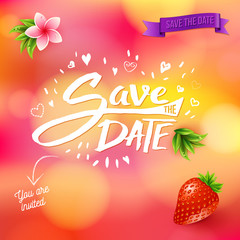 Save the date placeholder text written in white