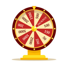 Casino fortune. Modern cartoon vector illustration in a flat style isolated on white background.
