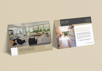 Bronze Real Estate Open House Postcard Layout