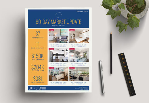 Gold Real Estate Market Update Flyer Layout