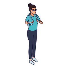 Woman isometric concept