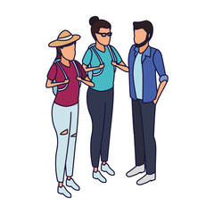 Isometric people avatar