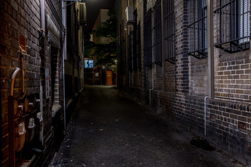 Eerie back street in Sydney's Surry hills