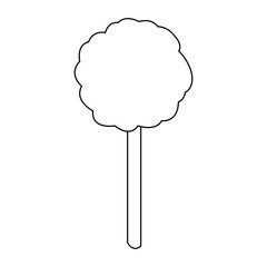 Tree nature symbol black and white