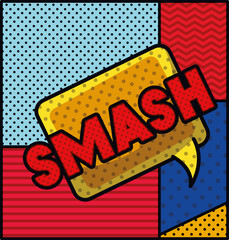 expression bubble with smash pop art style