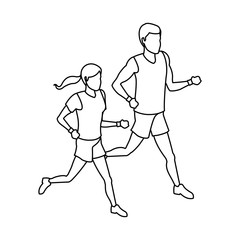 Isometric people avatar black and white