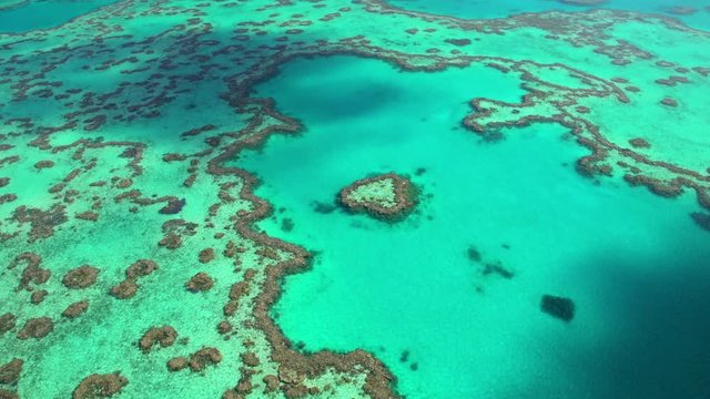 Aerial view Heart Island Great Barrier Reef Pacific Ocean Queensland Australia