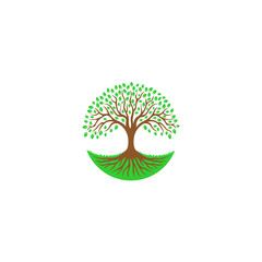 Circle Tree logo vector template