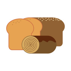 Bread and cinnamon roll