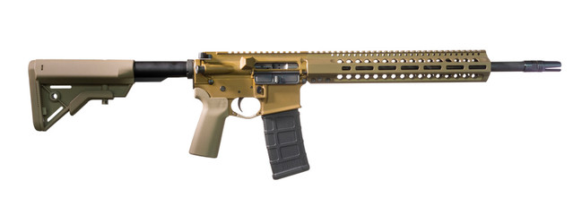 Assault rifle isolated on white
