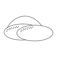 Set of breads black and white