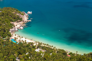 Aerial  view to a tropical beach