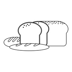 Set of breads black and white