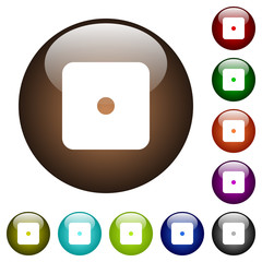 Domino one color glass buttons