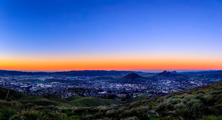 Panoramic Cityscape at Dawn, Sunrise