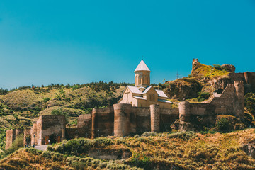 Tbilisi, Georgia. Scenic View Of Impregnable Fortress Narikala F