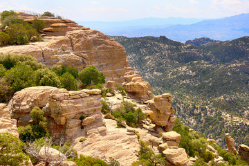 Hoodoo rock formations in the Mount Lemmon mountains of Arizona