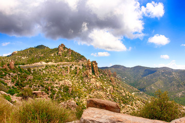 Hoodoo rock formations in the Mount Lemmon mountains of Arizona
