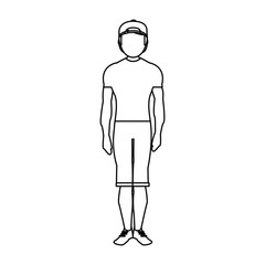 Young handsome man in black and white