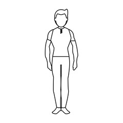 Young handsome man in black and white