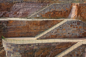 rock steps in a scenic spot