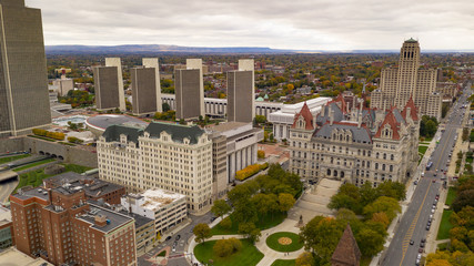Fall Season New York Statehouse Capitol Building in Albany