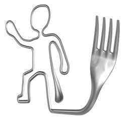 Fork Metal Figure