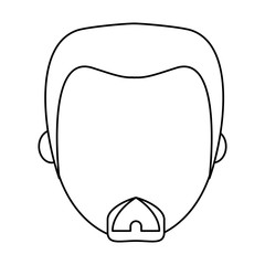 Man faceless head in black and white