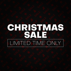 Christmas sale promotion background with holiday pattern.