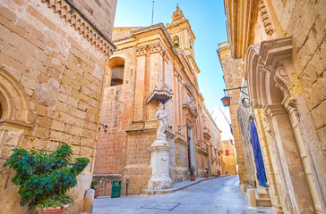 Walk along Mdina streets, Malta