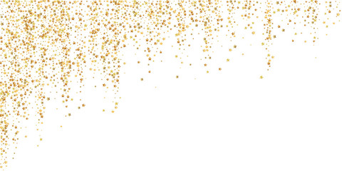 Gold stars luxury sparkling confetti. Scattered sm