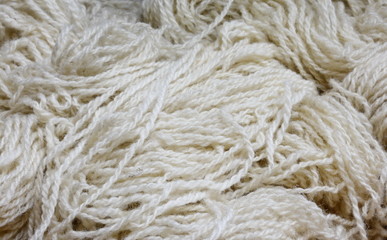 Color yarn for knitting, knitting wool balls . Beautiful yarn knitting background. Close up of...