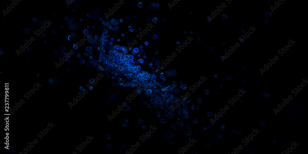 Poster abstract 3d rendering of geometric particles. futuristic molecular structure concept. modern scienti