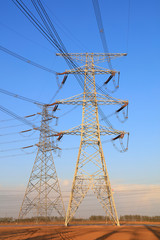 high voltage electric power steel tower