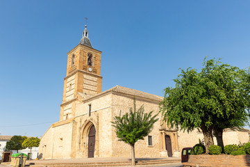 Fototapeta na wymiar Church of Our Lady of the Assumption in Villa de Don Fadrique, province of Toledo, Spain
