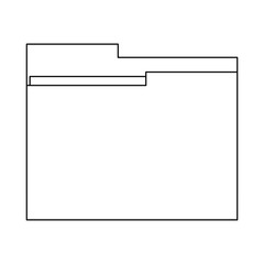 Folder document symbol black and white