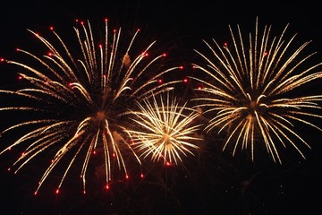Fireworks celebration of Christmas and New Year