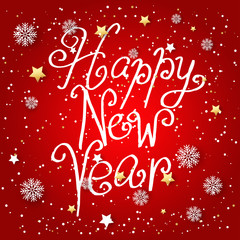 Hand drawn signs lettering 2019 for Happy New Year greetings cards,banners.Vector illustration