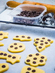 Preparación de galletas de chocolate
