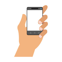 Hand holding smartphone